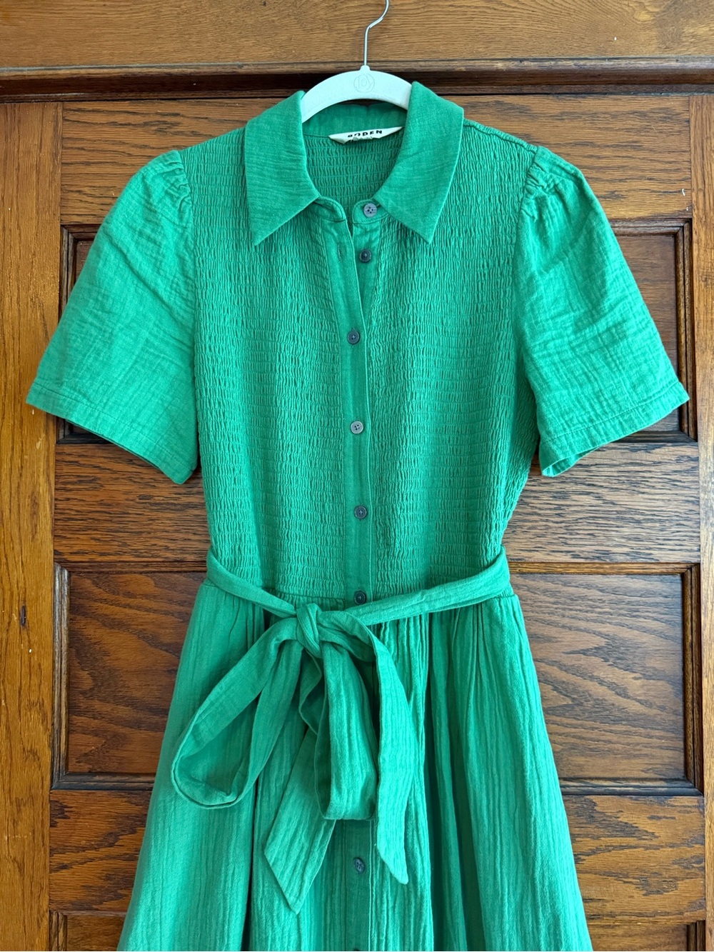 BODEN 100% Cotton Amber Double Cloth Midi Dress Cottagecore Prairie Casual US 8 - Picture 6 of 11